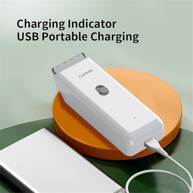 2-in-1 Professional Dog Grooming Kit - Low Noise, Waterproof, USB Rechargeable, and Safe Ceramic Blade - Gift for Dogs and Cats (White)