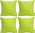 4-Pack 100% Cotton Comfortable Solid Decorative Throw Pillow Case,Thmyo Square Cushion Cover Pillowcase Sublimation Blank Pillow Covers DIY Throw Pillowcase for Couch(22x22 inch/ 55x55cm,Light Green)