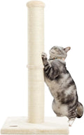 34inch Cat Scratching Post with Natural Sisal Rope 4.3Inch Large Diameter Scratcher Post Tree for Indoor Cats Beige