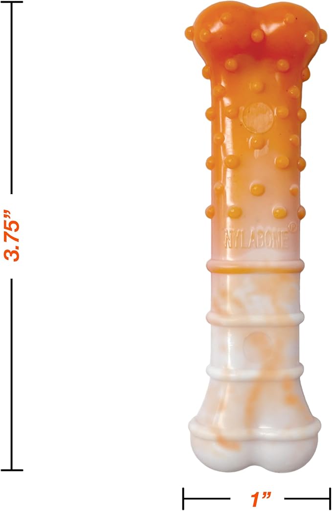 Nylabone Limited Edition 70th Birthday Textured Bone Power Chew Toy for Dogs, Durable & Tough Dog Toys for Aggressive Chewers, Roasted Chicken Flavor, X-Small Dogs - Up to 15 lbs (1 Count)