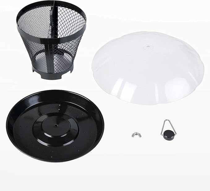 Kingsyard Bird Feeder for Outside, Dual-Use Metal Mesh Wild Bird Feeder with Weatherproof Dome Dual, 2.5 lbs Seed Capacity for Finch Cardinal