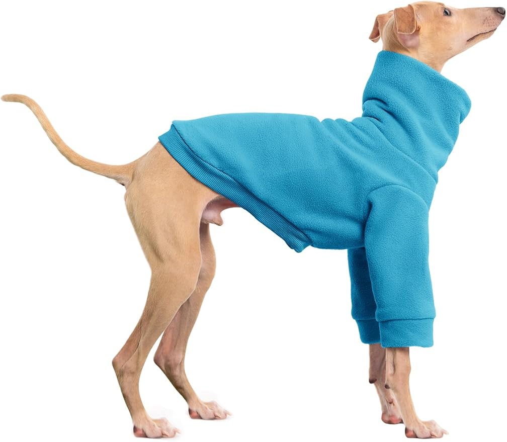 Dog Fleece Sweater Turtleneck Long Sleeve Pullover Sweatshirt Warm Puppy Clothes for Small Medium Dogs