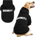 KOOLTAIL Security Dog Hoodie, Fall Puppy Sweater Clothes for Small Medium Large Dogs, Soft Warm Winter Pet Cold Weater Coats Hooded Sweatshirt with Pocket, Dog Halloween Costume for Girl Boy, Black SM