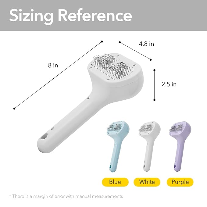 Cat Steam Brush for Shedding, Self Cleaning Cat Brush with Water Spray, 3-in-1 Design for Massage, Hair Removal, and Cleaning, Steamy Brushes for Indoor Cats and Dogs (White)