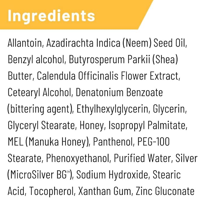 Absorbine Silver Honey Hot Spot & Wound Care Ointment 2oz Tube, Manuka Honey & MicroSilver BG, Medicated for Dogs, Cats, Small Animals