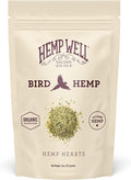 Hemp Well Organic Hemp Hearts for Birds - Reduces Feather Plucking, Promotes Relaxation, Immune Support, Organic, USA Grown, GMO Free – 8 Ounces