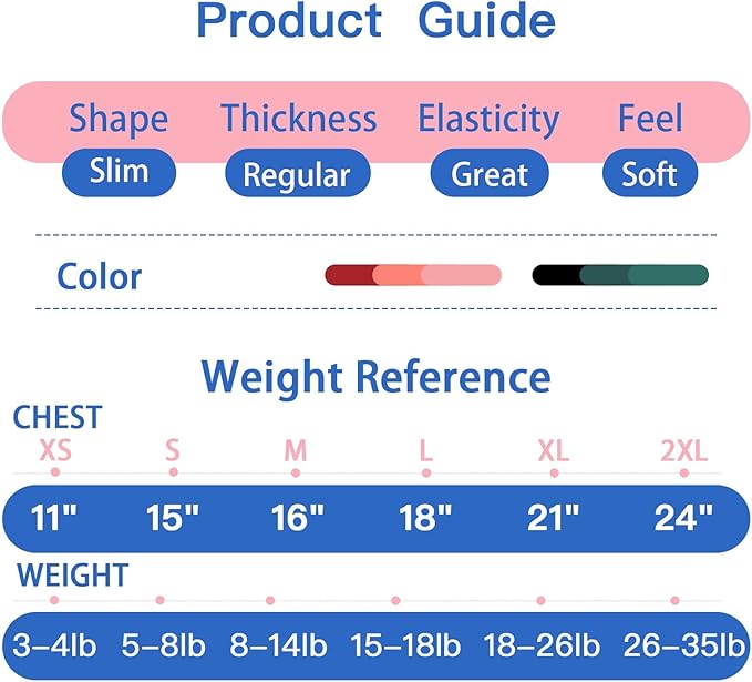 3 Pack Sweaters for Medium Dogs Girl -Green-XXL,Striped Pullover | Soft Stretchy Shirt for Sensitive Skin,Sleeveless Lightweight for Travel,Party,Walking Keep Warm