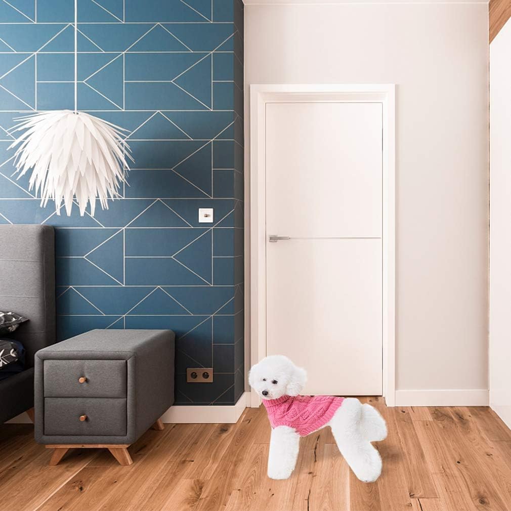 BINGPET Thermal Knitted Dog Sweater for Small Medium Large Dogs,Winter Dog Cat Coat Warm Sweartershirts Outfits,Classic Cable Knit Turtleneck Pullover Dog Jumper Coat Warm Sweartershirts