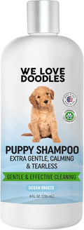 Puppy Shampoo & Conditioner | Made in USA | Tear Free | Best Shampoo for Puppies | Sensitive & Itchy Skin Wash | Oatmeal Bathing | Tearless, Ocean Breeze, 8oz [We Love Doodles]