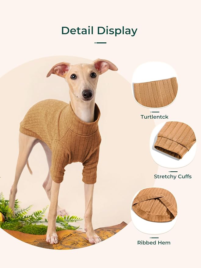 Dog Turtleneck Knitted Shirt Stretchy Pullover Sweater Winter Warm Puppy Clothes for Small Medium Dogs