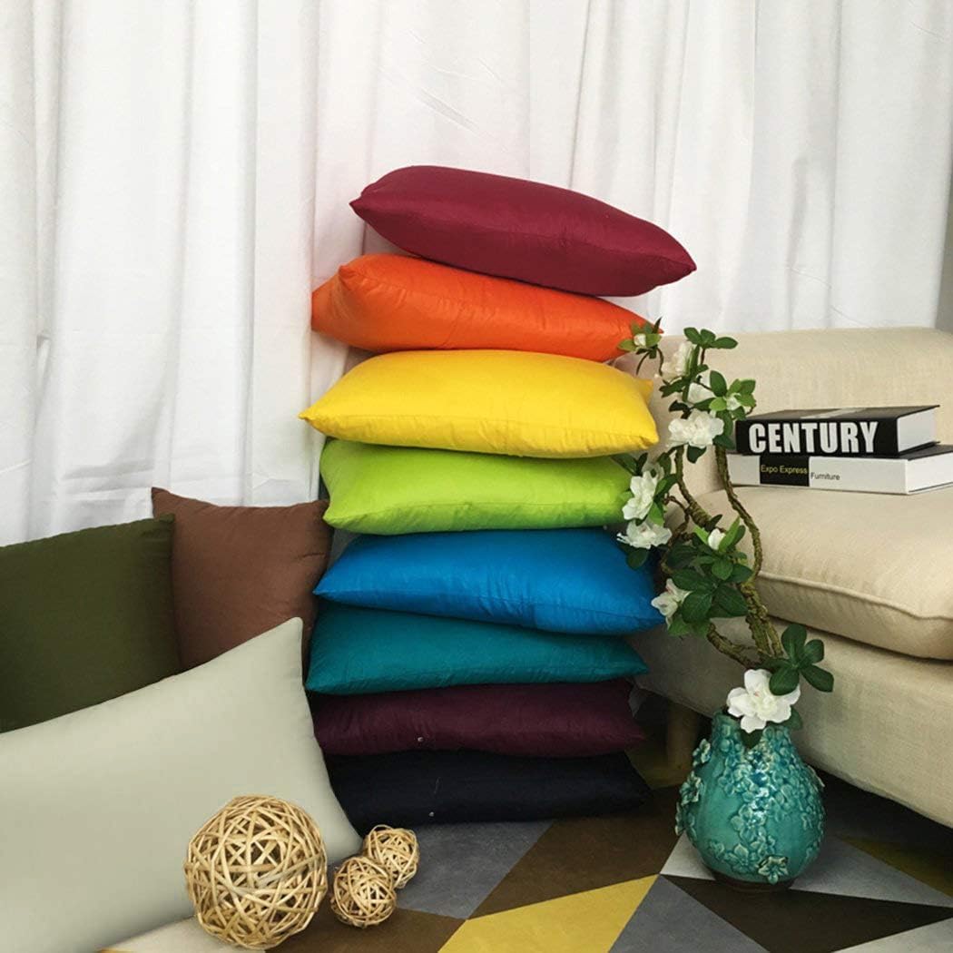 Thmyo 4-Pack 100% Cotton Christmas/Halloween Lumbar Comfortable Solid Decorative Throw Pillow Case Rectangle Cushion Cover Pillowcase Blank Pillow Covers DIY Throw Pillowcase(12x20inch/30x50cm,Beige)