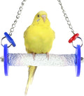Roll Bird Swing - Pumice Perch Bird Toys Trims Nails and Beaks, Safe and Non-Toxic Bird Cage Accessories for Small and Large Birds, Swinging Toys Birds Will Love, XSmall 4.5 Inches