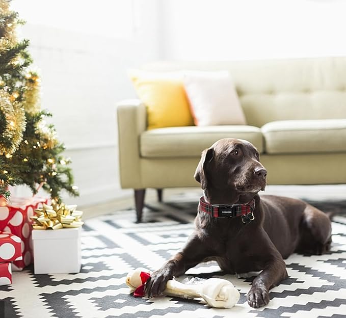 DOGWONG Cotton Christmas Dog Collar