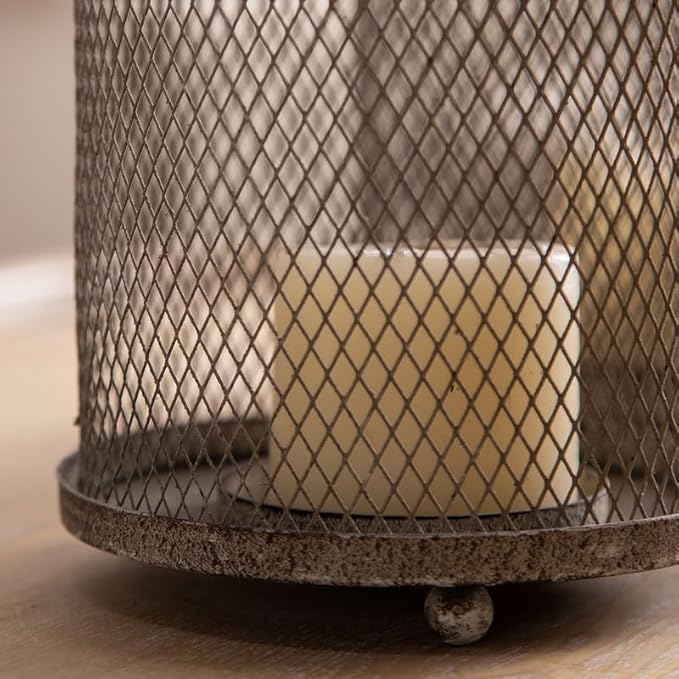 Birdcage Candle Holder Antique Metal Bird Cages Decor, Vintage Lantern Centerpiece for Wedding Home Table Decorative, Iron Candleholder Set of 2 (12.9" & 10.7")