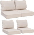 AAAAAcessories Outdoor Deep Seat Cushions, Waterproof, Fade-Resistant Patio Furniture Replacement Cushions, 24" x 24" x 5", Set of 4, Khaki Beige