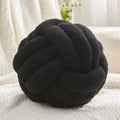 Petrella Knot Pillow Throw Pillows Ball Round Throw Pillows Home Decor Cushion Decorative Aesthetic Black 11inch