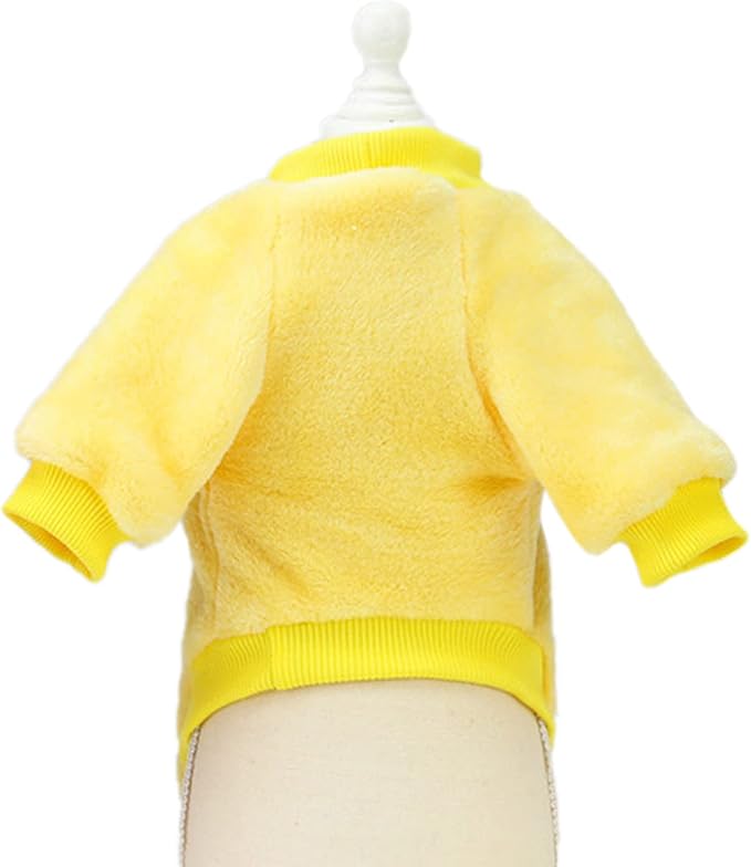 Jecikelon Pet Dog Clothes Dog Sweater Soft Thickening Warm Pup Dogs Shirt Winter Puppy Sweater for Dogs (Z01-Yellow, X-Small)