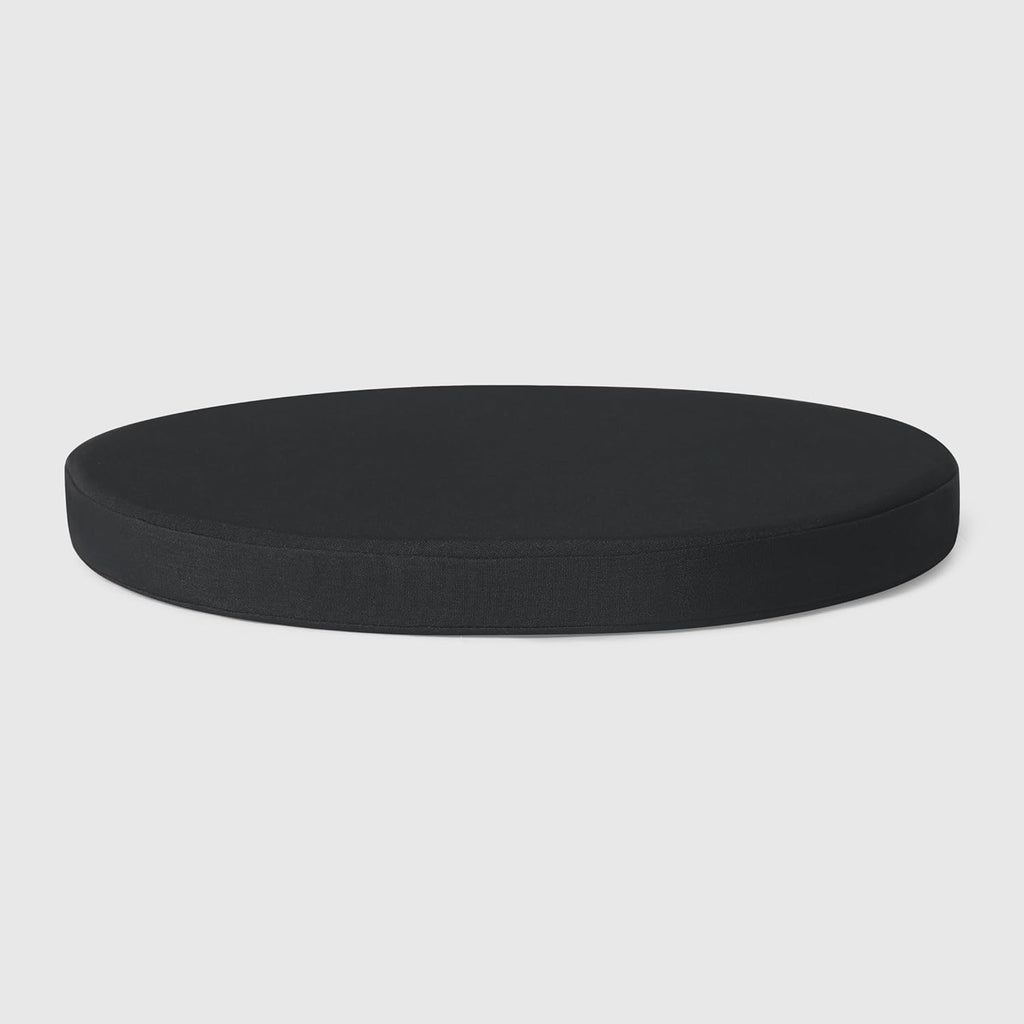 WestinTrends Solace Outdoor Patio Kitchen Dining Chair Round Seat Cushions Set of 4, 16 x 16, Black