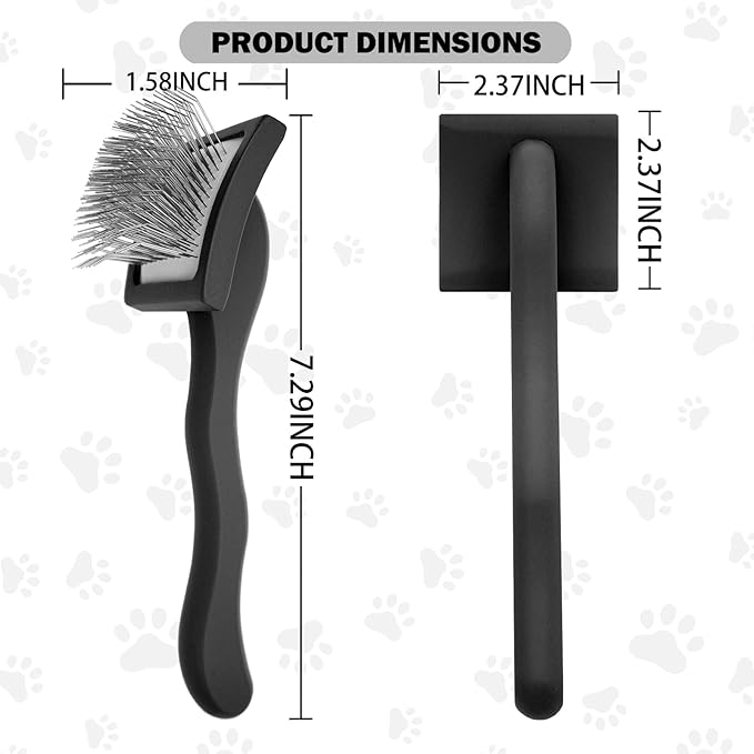 Dog Slicker Brush for Golden Doodle Grooming Kit - Dematting Brushes for Goldendoodles, Labradoodles, Poodles - Pet Hair Brush for Short & Medium Haired Dogs - Small (Black)