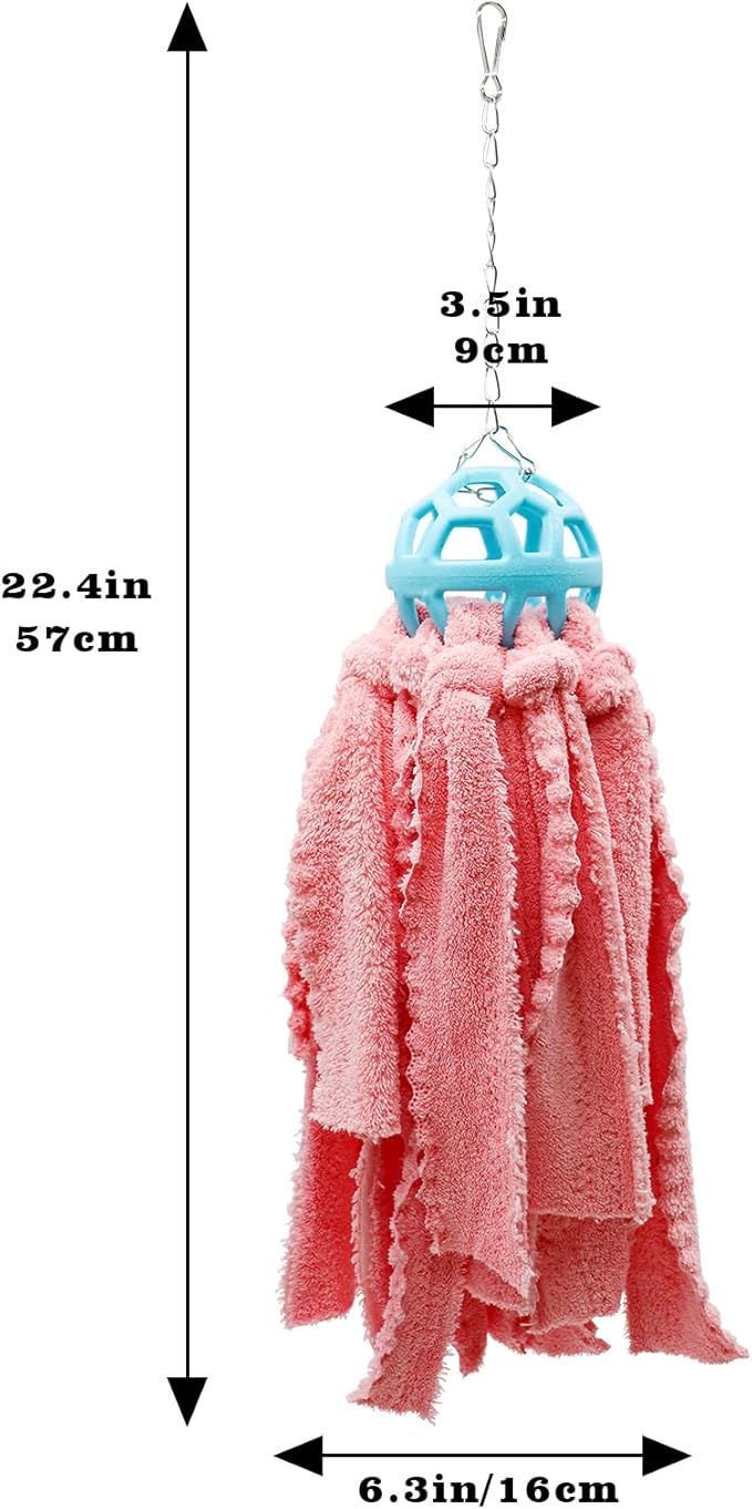 Bird Chewing Toys, Hanging Parrot Shredding Cotton Toys, Bird Cage Accessories, Suitable for Small to Large Birds Cockatiel Parakeets Lovebirds Conure Macaws African Grey Amazon Parrots