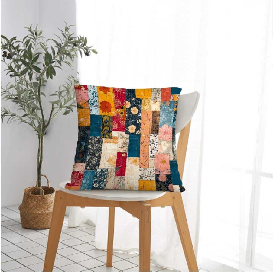 Throw Pillow Covers 18x18 Set of 2, Botanical Prints Cushion Covers, Decorative Square Pillowcases for Couch, Bedroom, Living Room