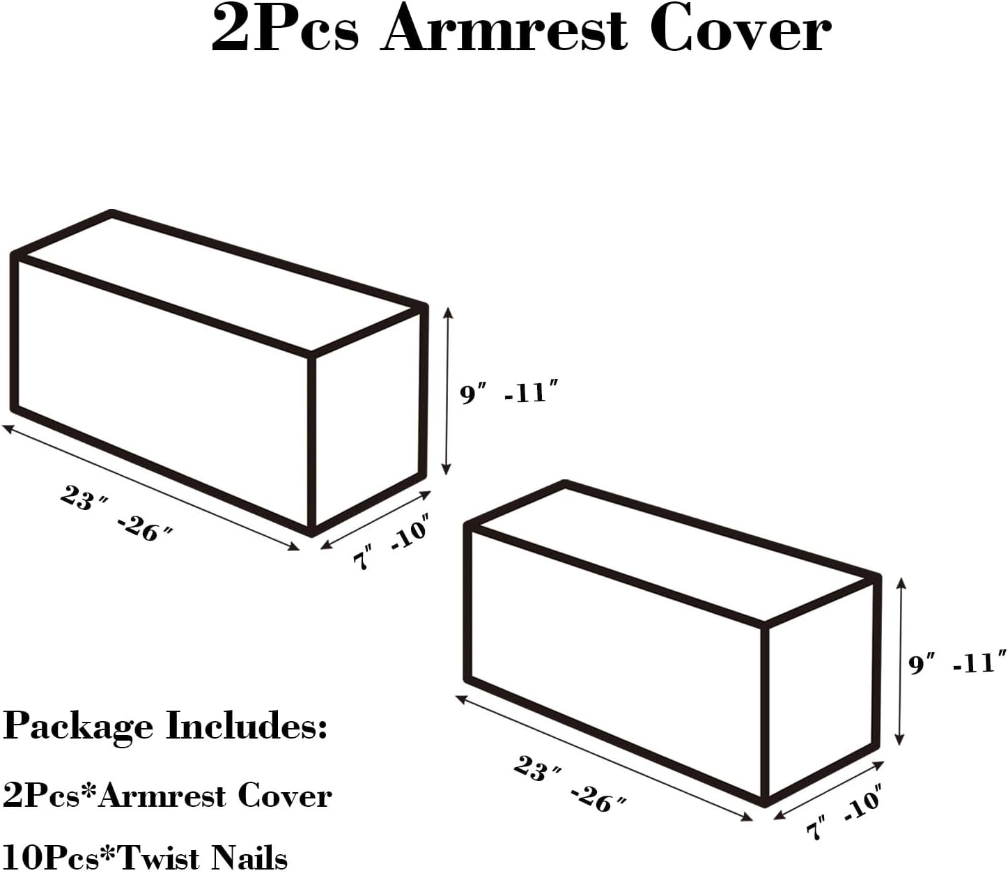 2Pcs Couch Arm Covers, Armrest Cover for Sofa, Sofa Arms Covers Washable Arms with Twist Pins Soft,Skin-Friendly for Pets (Texture Orange, Armrest Cover)