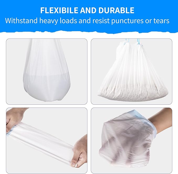 120 Count Extra Large Cat Litter Box Liners, Cat Litter Waste Receptacles Bags for Cleanpethome Self Cleaning Litter Box