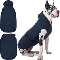 IECOii Warm Dog Hoodie for Large Dogs, Extra Large Dog Hoodie Fleece Vest with Leash Hole & Pocket, Big Dogs Sweatshirt for Giant Breed, Pullover Sleeveless Great Dane Sweater, Blue, 4XL