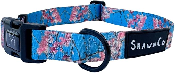 ShawnCo Dream Walk Dog Collar- Premium, Adjustable and Comfortable Pet Collar for Small, Medium, Large and Extra Large Dogs (S, Freckle's Garden)