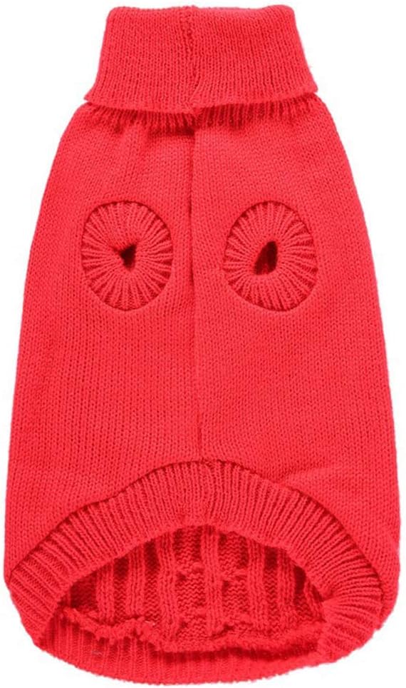 Dog Sweater for Small, Medium, Large Dogs - Warm Winter Classic Turtleneck Pet Clothes - Cute Christmas Coat for Puppies, Cats, Girls, Boys