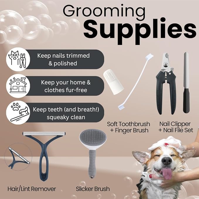 PupLuxe Puppy Starter Kit - Black 22 Piece Dog Training Kit | Great Puppy Gift for First Time & Experienced Owners | New Dog Bundle