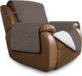 Easy-Going Oversized Recliner Cover Reversible Couch Cover Sofa Cover for Living Room Water Resistant Furniture Protector with Elastic Straps for Pets Dog (Oversized Recliner,Taupe/Ivory)