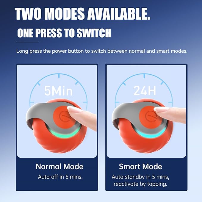 Interactive Cat Toys for Indoor Cats,Speedy Tail 2.0 Cat Toy, 2Packs and 4 Tails Speedy Tail 2.0 Automatic Moving Cat Toys Ball,Cat Toy,Two Speed Tails Adjustment (Orange + Blue)