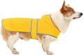 Dog Raincoat for Medium Dogs Waterproof Hooded Rain Jacket with Reflective Strips Leash Hole & Poncho Adjustable Fit (Yellow,L)