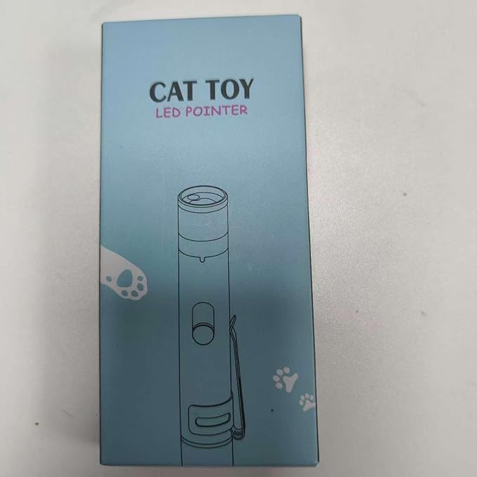 Cat Toy Pointer, USB Rechargeable with 7 Adjustable Patterns, Interactive Chase Toys for Indoor Cats & Dogs, Training & Exercise Fun (Black)