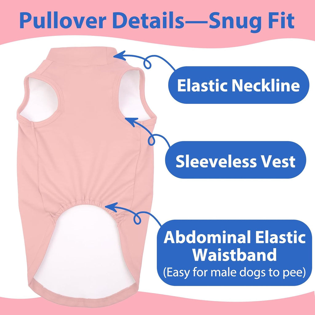 Dog Fleece Vest - Pink, XL - Sleeveless Lightweight Shirts | Warm and Stretchable Sweater for Dachshund Dogs,Sweatshirt Indoor Daily Wear,Small to Medum Dogs Clothes