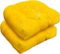 18" x 18" Outdoor Indoor Rocking Chair Cushion Replacement Cushions Yellow Seat Pads Patio Chair Seat Pads for Porch, Garden
