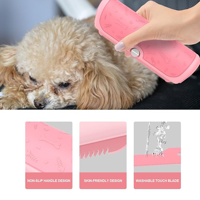 Professional Deshedding Brush for Pets – Grooming Brush for Dogs, Cats & Horses – Shedding Control Comb to Reduce Pet Hair – Ergonomic, Easy Clean Pet Hair Remover Tool