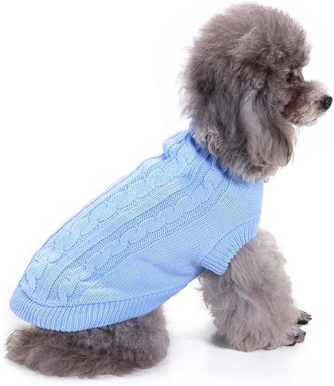Dog Sweater, Warm Dog Sweaters for Small Dogs Medium Large Dogs, Cute Winter Classic Turtleneck Pet Sweater Cat Sweater Dog Clothes Coat Dog Christmas Sweaters for Girls Boys Dog Puppy Cat