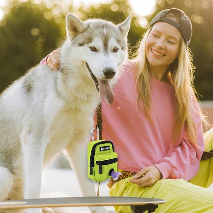 Dog Treat Pouch Dog Poop Bag Holder for Leashes, Pets Snack Container With Inner Small Bag, Puppy Supplies Perfect for Training and Walking - Hands Free Dog Waste Bag Dispenser -Dog Travel Accessories