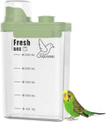 3 Qt/2.8 L Bird Seed Storage Container with Lids Airtight Measuring Cup, Bird Seed Dispenser Pet Food Container Are Used to Store Bird Food, Chicken Feed BPA Free (2.8L, Green)