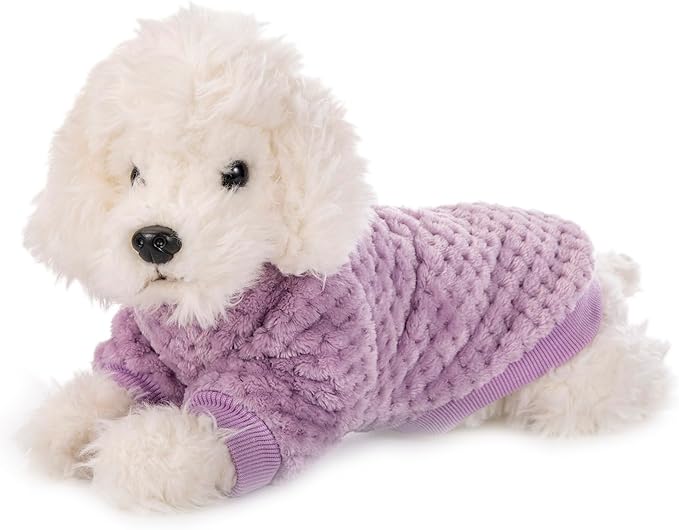 Dog Sweater, 2 or 3 Pack Dog Sweaters for Small Medium Dogs or Cat, Warm Soft Flannel Pet Clothes for Dogs Girl or Boy, Dog Shirt Coat Jacket (X-Large, Pink+Purple+Light Green)