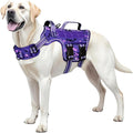 Dog Harness for Large Dogs Heavy Duty, No Pull Tactical Dog Harness with Molle System, Easy On and Off Service Dog Vest, Breathable Padded, Adjustable Reflective Pet Vest for Walking Hiking Training