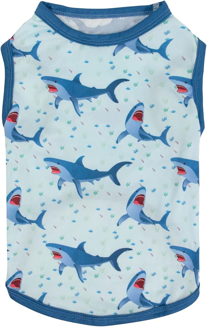 CuteBone Dog Shirts 2-Pack Soft Pet Clothes Breathable Summer Vest for Small Puppy and Stretchy Cat Apparel 2BX11S