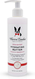 Warren London Hydrating Butter Leave in Pet Conditioner for Dogs | Lotion for Skin and Coat | Aloe Puppy & Dog Conditioner for Hair Detangler, Dry Skin, & Dandruff | Unscented 8oz