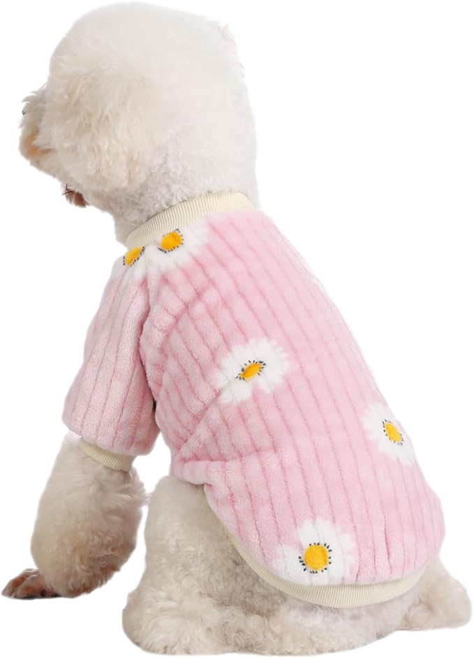 Dog Sweater, 3 Pack Dog Sweaters for Small Dogs, Dog Clothes for Small Dogs Girl Boy, Ultra Soft and Warm Puppy Sweater Dog Coat for Winter Christmas (Dy Pink+Dy Purple+Dy Yellow, XX-Large)