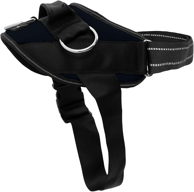 ShawnCo Essential Dog Harness, No-Pull Pet Vest with 3 Leash Clips, No Choke, Reflective, Adjustable and Padded, for Easy Walking and Training for Small, Medium and Large Dogs (Midnight, XS)