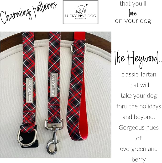 Lucky Love Dog - Adjustable Dog Collar with Easy Click Buckle for Small to Large Ones, Durable, & Comfortable for Male & Female Dogs, Pet Collar for Puppies & Adult Dogs - Heywood, X-Large