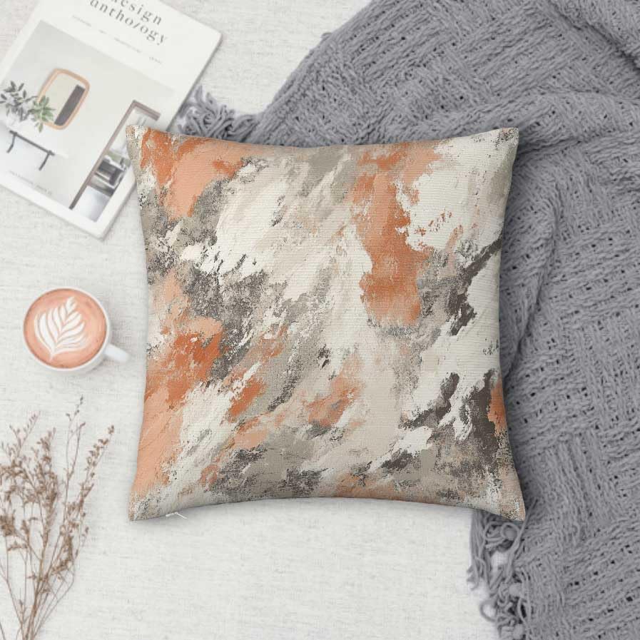 Throw Pillow Covers 18x18 Set of 2, Modern Abstract Cushion Covers, Decorative Square Pillowcases for Couch, Bedroom, Living Room