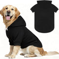 4XL Dog Sweaters for Large Dogs,Dog Hoodie,Cozy Fleece Interior Sweatshirt with Hood & Pocket,Leash Hole,Pet Clothes Sweater Hoodie for Large Dogs,Black&4XL